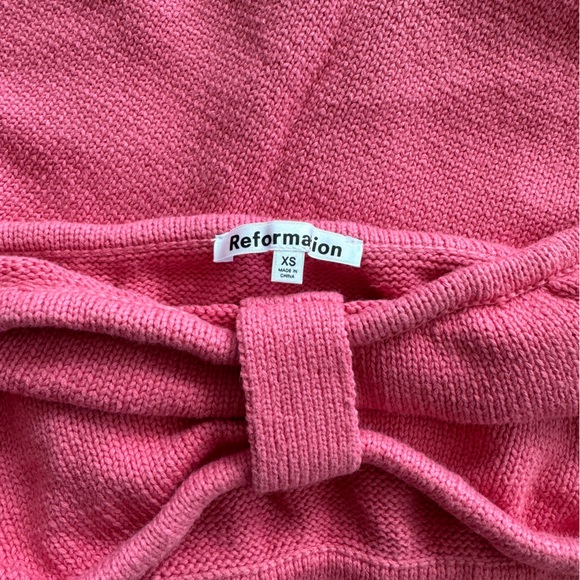 REFORMATION -- Pink Bandeau Short Set - Picture 2 of 4